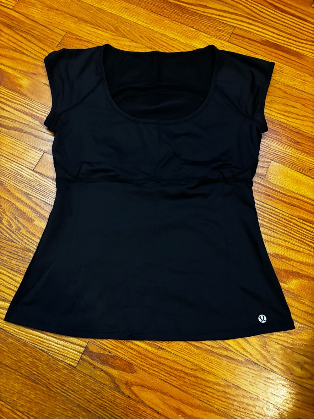 Lululemon athletica Black Short-Sleeve Scoop Neck Top